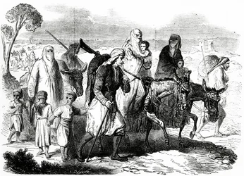 Christians from Damascus Emigrating to Beirut, Illustration from Le Monde Illustré, 24 November, 1860